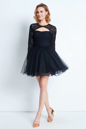 Robe de cocktail courte elevé de princesse avec manche longue ligne a - Photo 1