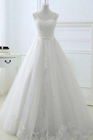 Robe de mariée formelle extraodinaire col en forme de cœur ligne a manche nulle - Photo 1