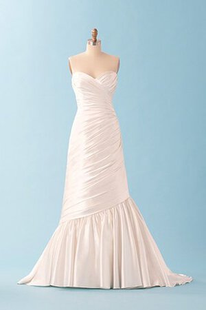 Vestido de Novia en Tafetán de Sala de Blusa plisada de Escote Corazón de Cordón - Foto 3