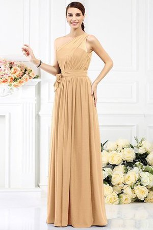 Robe demoiselle d'honneur longue en chiffon ceinture avec ruban avec sans manches - Photo 11