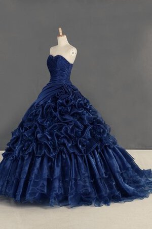 Abito quinceanera senza maniche ball gown bello a terra colorato principessa - Foto 7