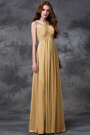 Robe demoiselle d'honneur longue avec zip ruché avec sans manches avec chiffon - Photo 6