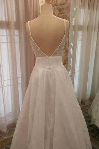 Abito da Sposa in Taffeta Senza Maniche alta vita A-Line in pizzo Conotta - Foto 2