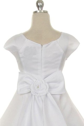 Abito da Cerimonia Bambini A-Line alta vita in Taffeta Cerniera A Terra con Fiore - Foto 2