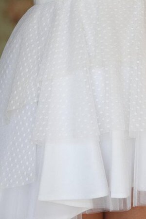 Abito da Sposa Semplice Cerniera in Tulle senza strap con Increspature Senza Maniche - Foto 5