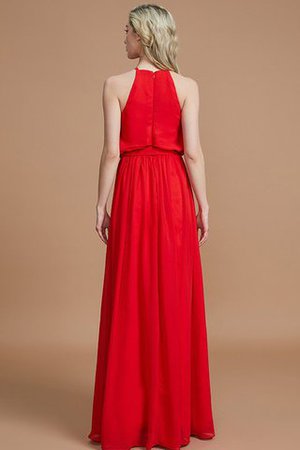 Robe demoiselle d'honneur naturel jusqu'au sol avec chiffon de dos nu avec ruban - Photo 35