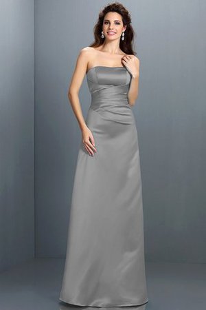 Robe demoiselle d'honneur naturel en satin de princesse avec zip de bustier - Photo 27