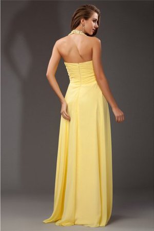 Robe de bal longue de fourreau avec chiffon avec zip manche nulle - Photo 2