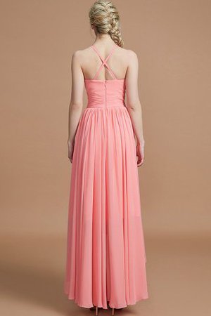 Ärmellos Neckholder Normale Taille Rocklänge-asymmetrisches Brautjungfernkleid aus Chiffon - Bild 35