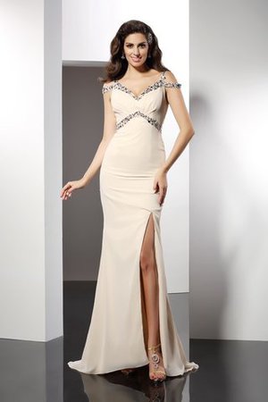 Robe de bal longue sexy avec sans manches col en forme de cœur de traîne courte - Photo 1