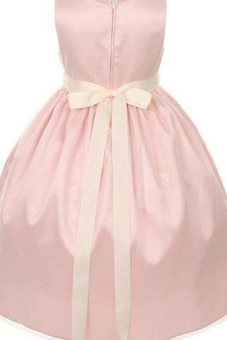 Robe de cortège enfant naturel plissé avec nœud avec zip longueur au ras du sol - Photo 2