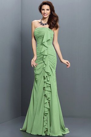 Robe demoiselle d'honneur plissage longue avec zip en chiffon de bustier - Photo 25