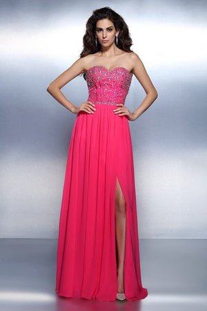 Robe de bal longue sexy avec perle de col en cœur avec chiffon - Photo 1