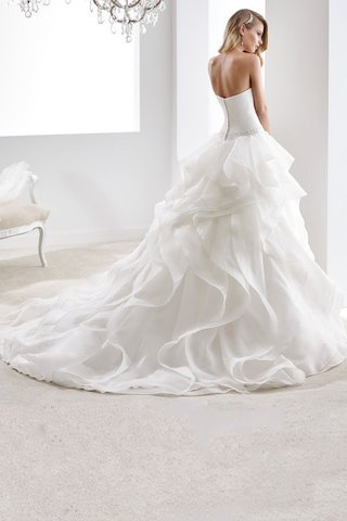 Vestido de Novia de Corte Evasé de Volantes Adorno de Hasta el suelo de Cremallera - Foto 2