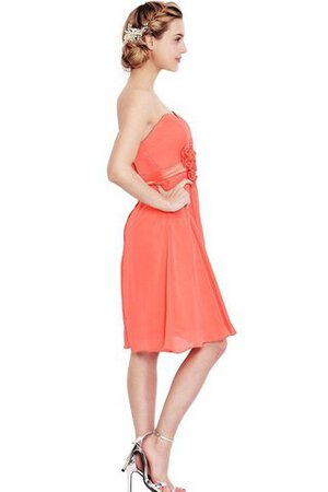 Reißverschluss natürliche Taile A-Linie sexy Cocktailkleid mit Blume aus Chiffon - Bild 3