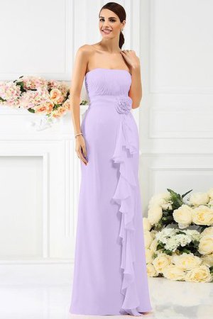 Robe demoiselle d'honneur longue manche nulle avec chiffon avec zip de fourreau - Photo 19