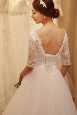 Clasico Vestido de Novia de Corte Evasé de Pomposo de Deslumbrante - Foto 2