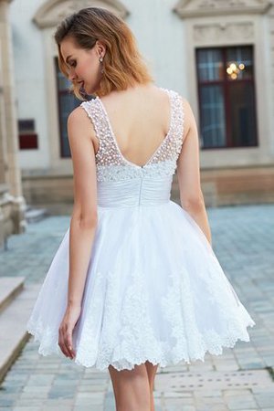 Robe de graduation bref avec perles fermeutre eclair avec sans manches ligne a - Photo 2