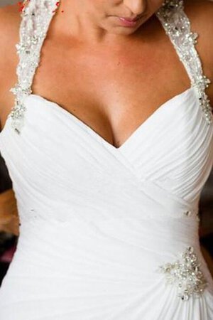 Etui V-Ausschnitt klassisches Perlenbesetztes modisches Brautkleid mit Applikation - Bild 4