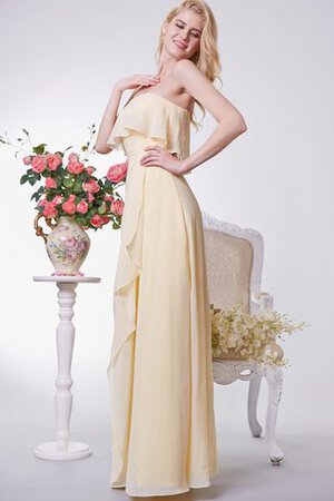 Robe demoiselle d'honneur moderne ruché de lotus de bustier avec sans manches - Photo 2