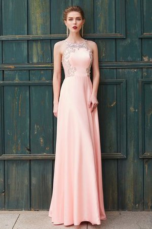 Prinzessin Schaufel-Ausschnitt Satin Normale Taille Bodenlanges Ballkleid - Bild 5