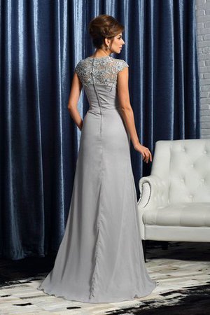 Robe mère de mariée longue appliques avec zip avec chiffon de fourreau - Photo 2