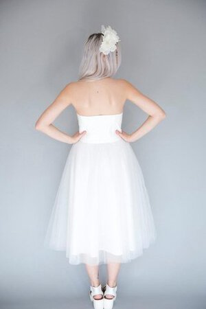 Abito da Sposa Cuore Cerniera in Tulle A-Line Naturale Senza Maniche - Foto 3