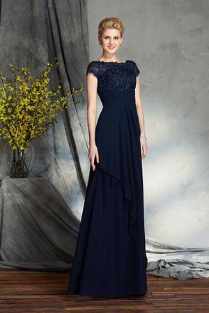 Kurze Ärmeln Reißverschluss Prinzessin A-Linie Chiffon Brautmutterkleid - Bild 5