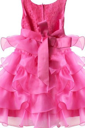 Robe de cortège enfant brillant avec sans manches avec nœud à boucles de lotus - Photo 2