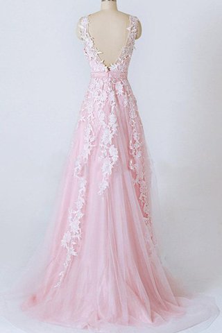 Robe de bal luxueux romantique textile en tulle a-ligne decoration en fleur - Photo 2