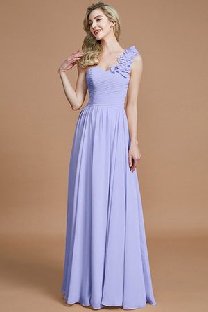 Abito da Damigella Monospalla Senza Maniche in Chiffon A-Line Principessa - Foto 21