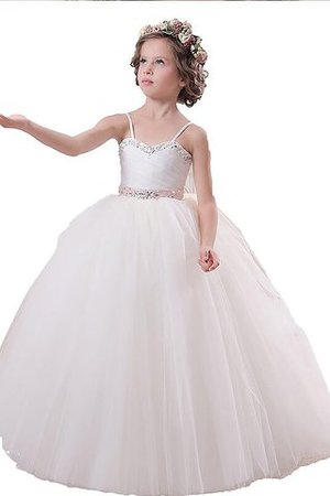 Robe de cortège enfant avec fleurs cordon en tulle avec ruban de mode de bal - Photo 1