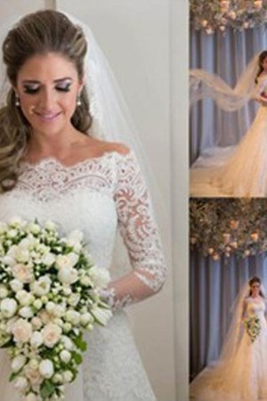 Abito da sposa con applique convenzionale cerniera speciale sogno naturale - Foto 3