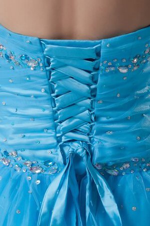 Vestido de Quinceañeras de Cordón de Escote Corazón de Volantes Adorno de Joya - Foto 7