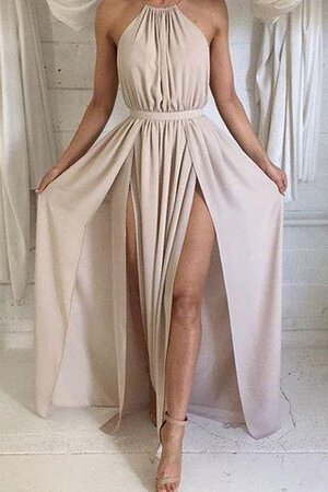 Robe de bal à la mode sexy manche nulle ruché jusqu'au sol - Photo 1