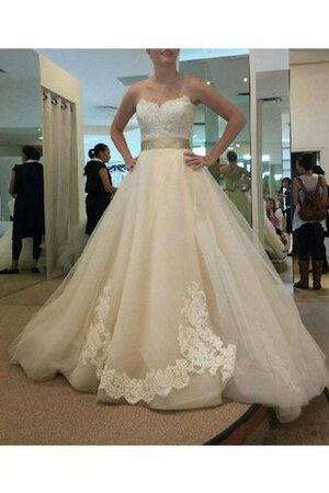 Moderno Vestido de Novia de Fajas de Generoso Cremallera - Foto 1