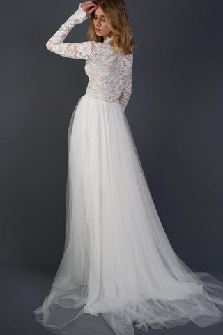 Abito da Sposa Elegante Cerniera in Chiffon Vintage Spazzola Treno moda - Foto 2