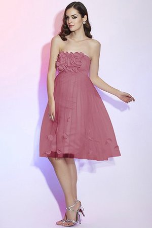 Robe demoiselle d'honneur avec zip en satin de bustier a-ligne de princesse - Photo 26