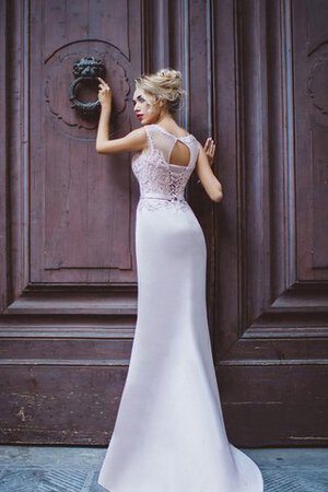 Robe de bal avec manche courte gaine col en bateau en satin cordon - Photo 2