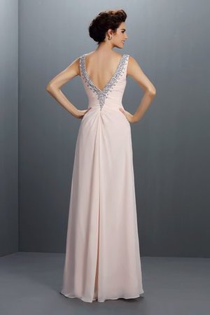 Abito da Sera con Perline Senza Maniche in Chiffon A-Line Principessa - Foto 2