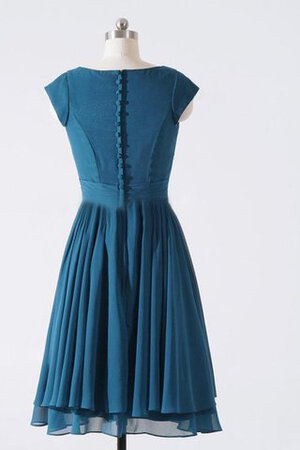 Robe demoiselle d'honneur avec ruban en chiffon ceinture en étoffe au niveau de cou a-ligne - Photo 2