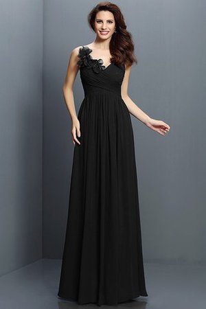 Drapiertes Reißverschluss Empire Taille A-Linie Chiffon Brautjungfernkleid - Bild 2