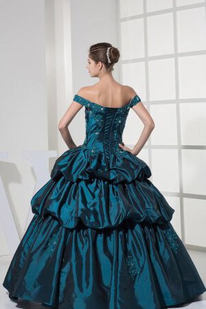 Duchesse-Linie Spaghetti Träger Pick-Ups Quinceanera Kleid mit Rücken Schnürung mit Applike - Bild 4