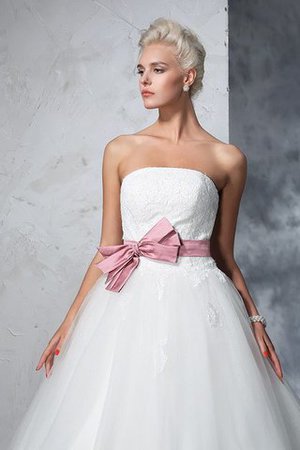 Abito da Sposa Elegante Ball Gown Farfalla Ornamento Alta Vita Senza Spalline - Foto 7