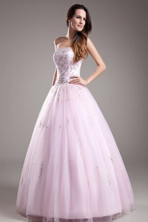 Robe de quinceanera en organza de bustier de mode de bal textile en tulle avec perle - Photo 2