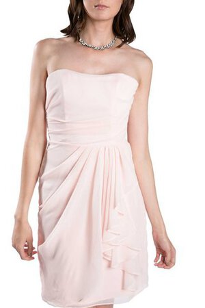 Robe de graduation de bustier manche nulle en chiffon avec fronce avec zip - Photo 3