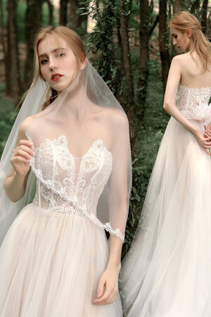 Abito da sposa cuore a-line a terra all aperto fantastico naturale - Foto 2