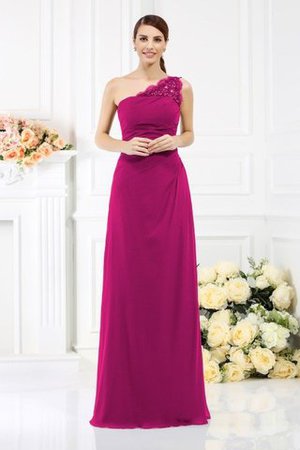 Robe demoiselle d'honneur longue en satin collant d'épaule asymétrique avec zip - Photo 9