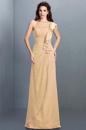 Robe demoiselle d'honneur longue en chiffon gaine avec zip avec sans manches - Photo 6