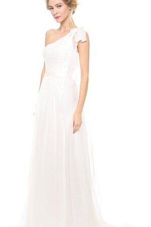 Abito da Sposa Lungo Naturale con Fusciacca in Organza Formale E Informale con Piega - Foto 3